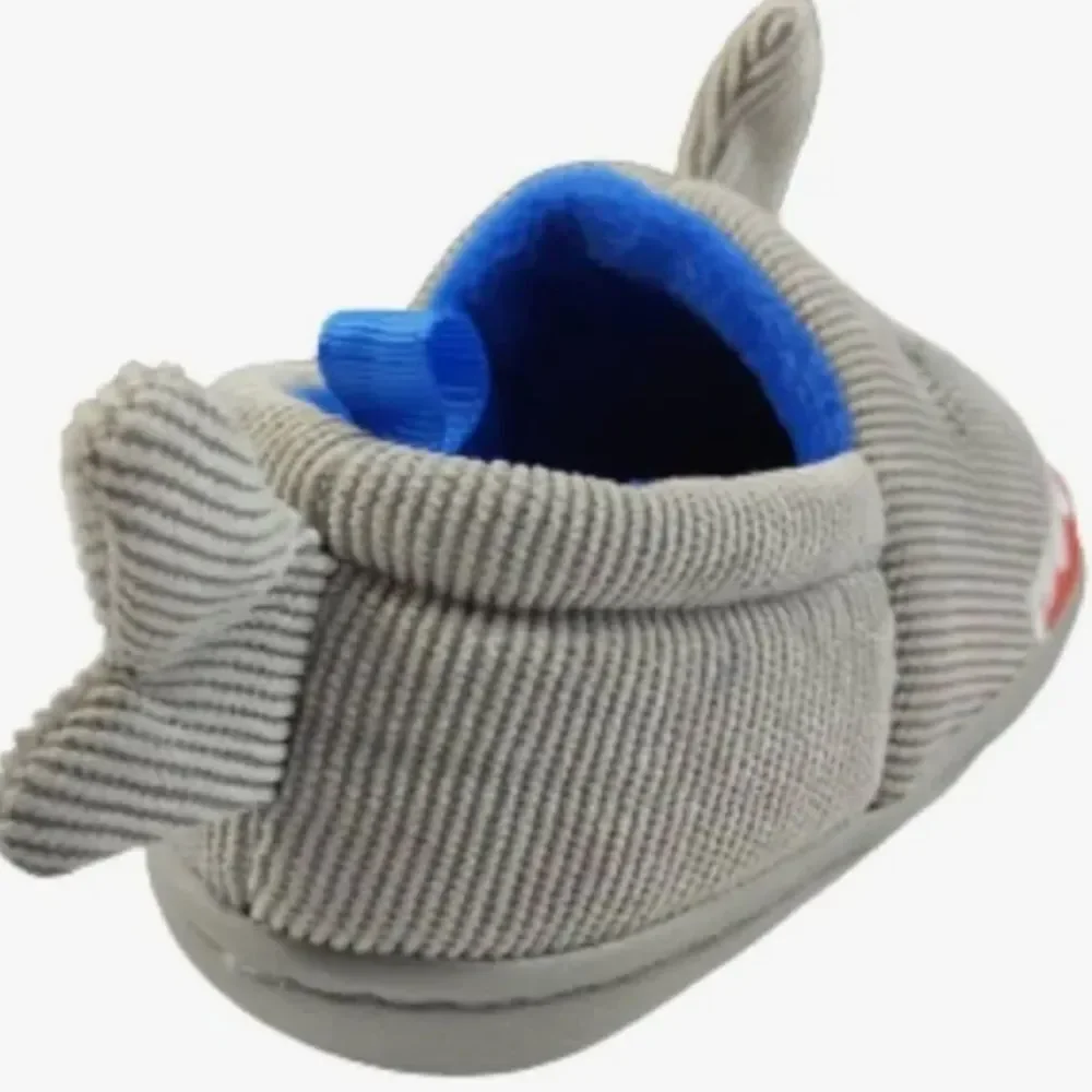 Wonder Nation Kids' Shark Slippers in Gray and Blue